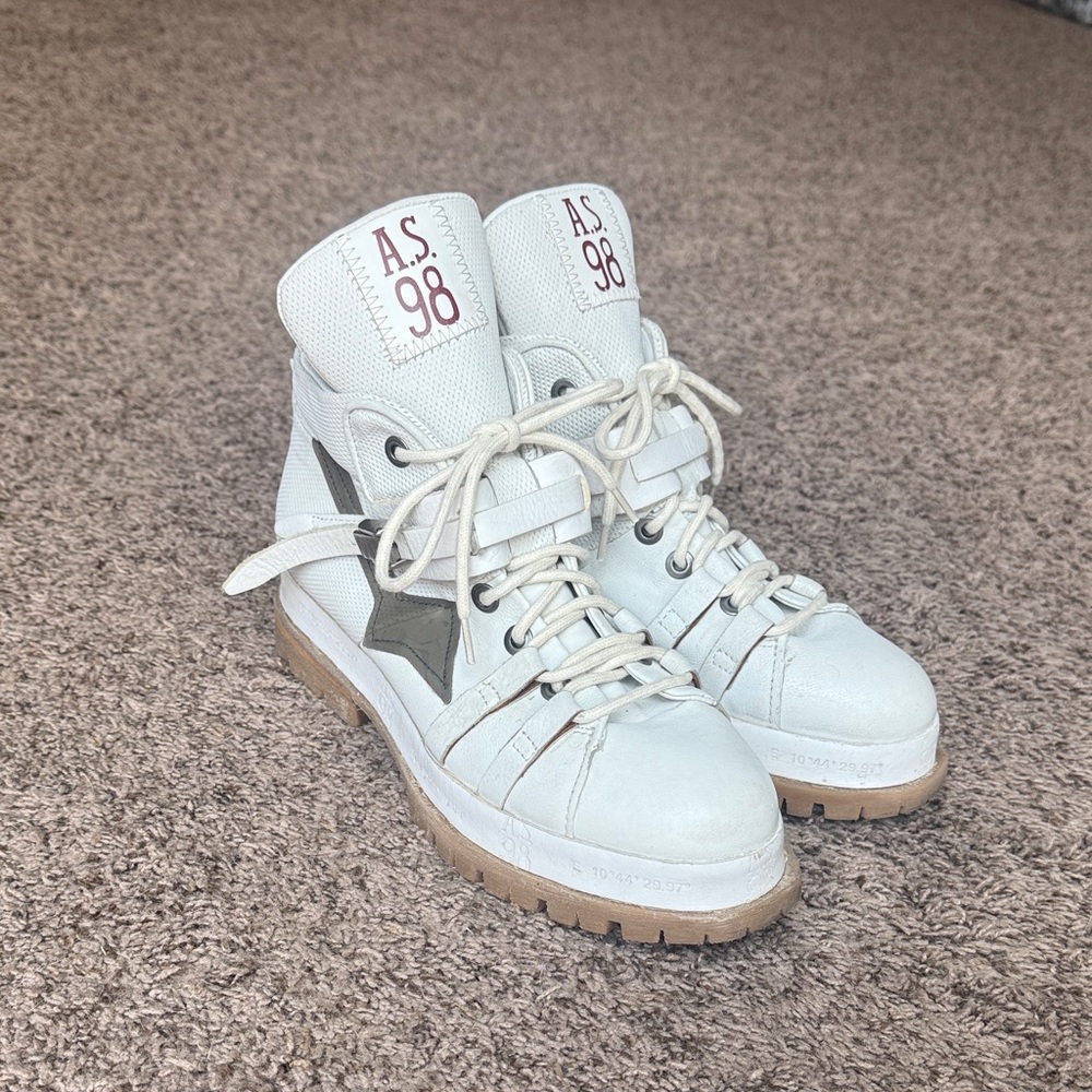 A.S.98 White Sneaker boots, women’s size EU 38/ US 7.5-8